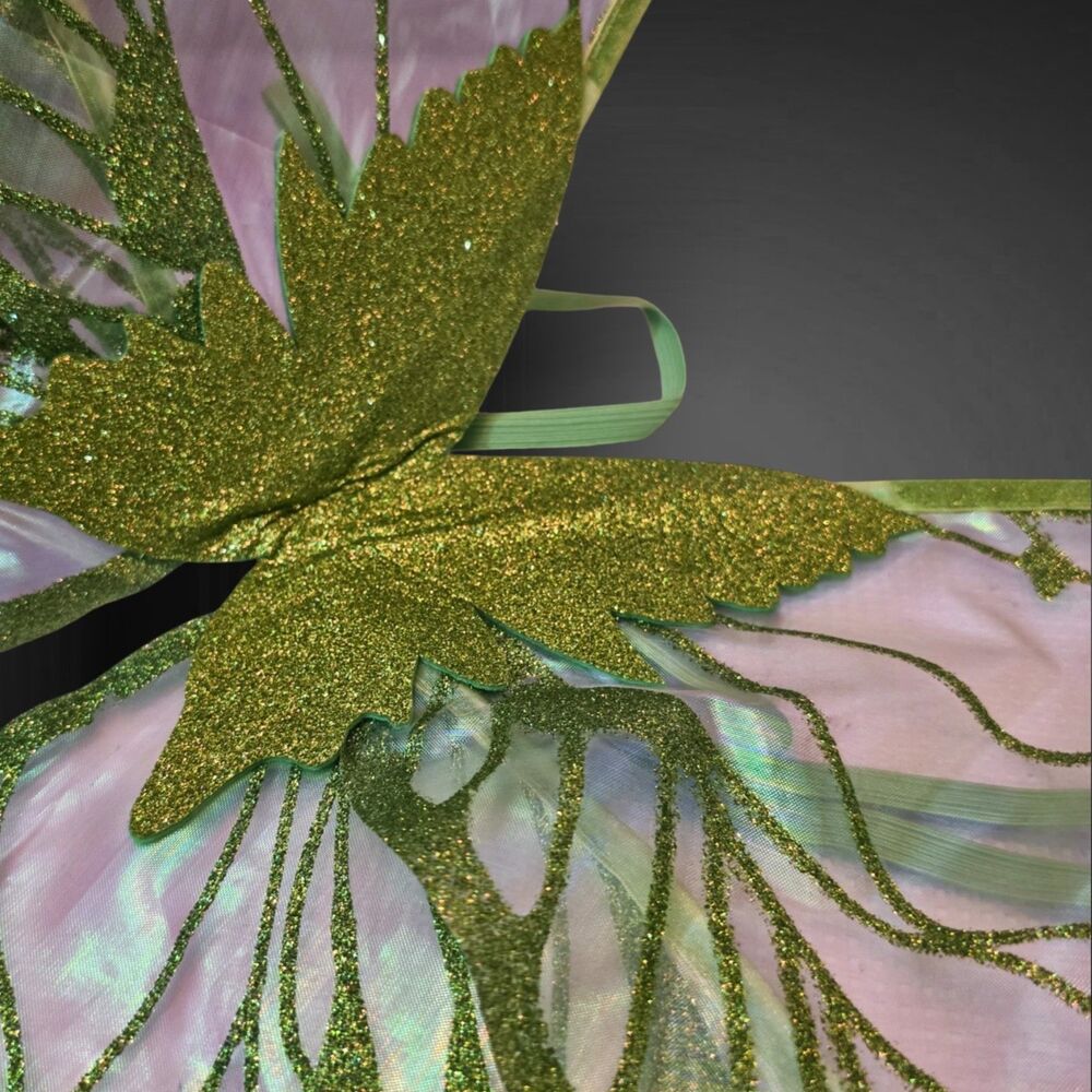 Custom UV Reactive Iridescent Fairy Wings Hand Painted Glow Cosplay Festival - Picture 10 of 12